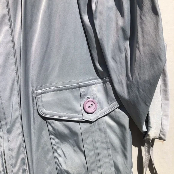 INC international gray Trench coat size M - Picture 6 of 8